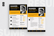 Modern Resume CV, a Resume Template by dokudokunomi (Thumbnail 1 of 4)