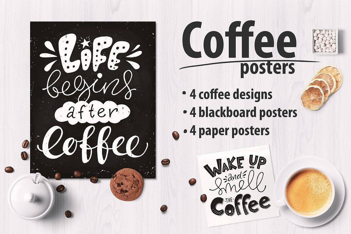 Coffee lettering posters, an Illustration by Giraffarte (Photo 1 of 7)