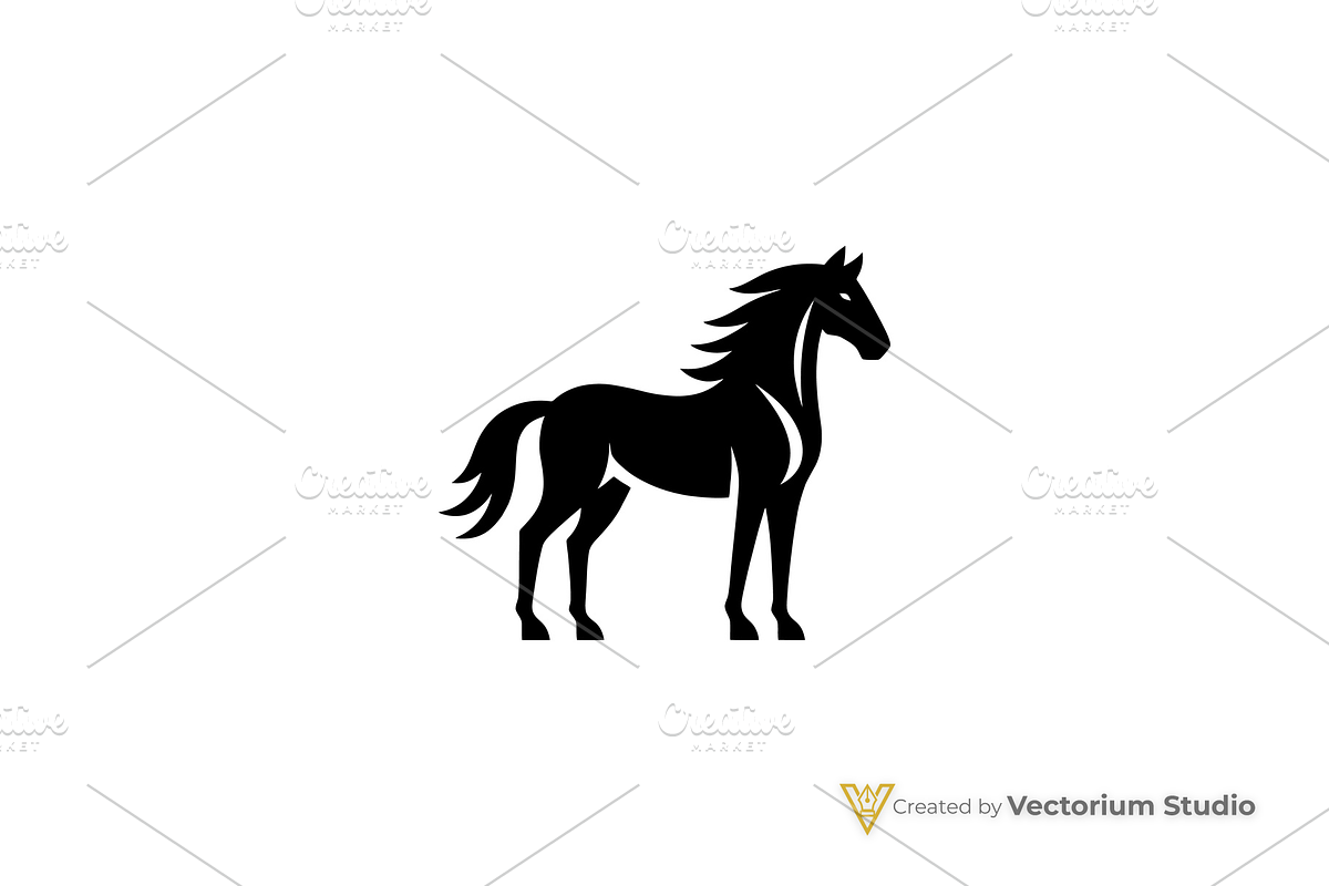 Modern Horse Stallion Logo, a Branding & Logo Template by Vectorium Studio (Photo 1 of 3)