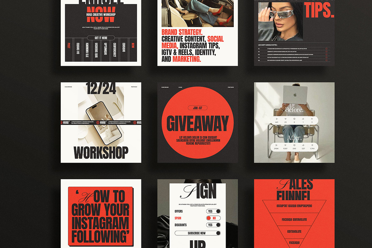 HUGE | Social Media Kit Template, a Social Media Template by ArtisanaAura (Photo 3 of 13)