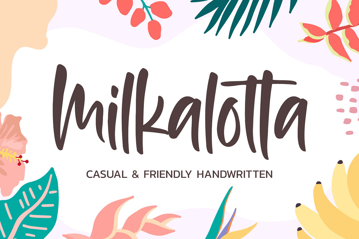 Milkalotta - Casual & Friendly, a Script Font by Almarkhatype (Photo 1 of 10)