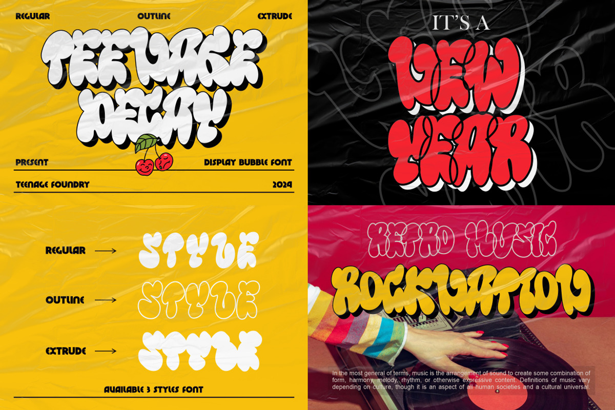 The Suprising Retro Font Bundle, a Sans Serif Font by TeenageFoundry (Photo 9 of 15)