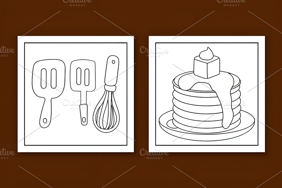 Cozy Kitchen Bold & Easy Coloring, a Food Illustration by Design Station (Photo 3 of 3)