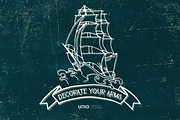Sailor's Grave - Retro Tattoo Kit, a Texture Illustration by Unio Designs (Thumbnail 4 of 8)