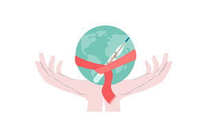 Worldwide pandemic metaphor with, an Object Illustration by Sky Pics Studio