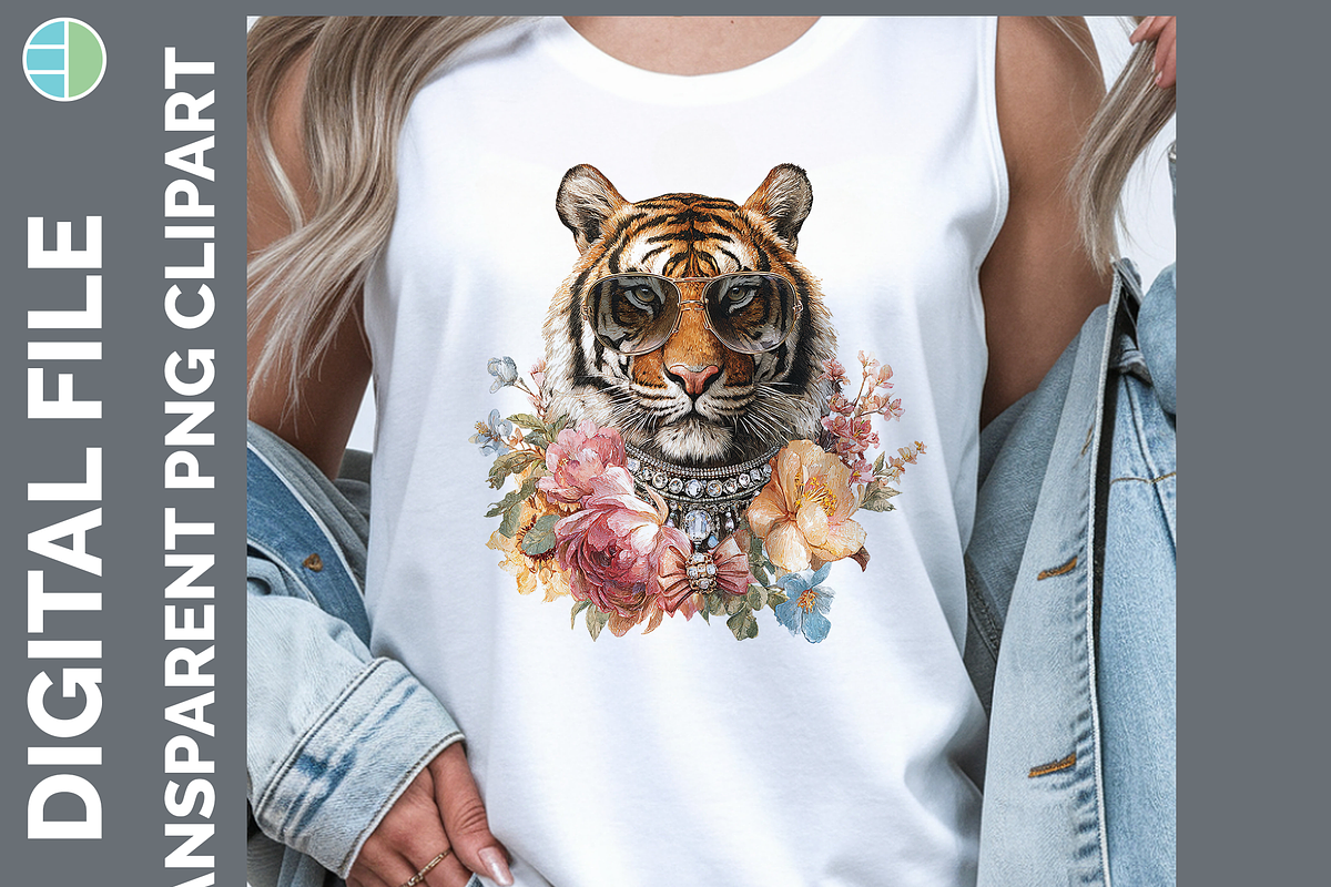 Boho Glam Wildcat Clipart, 22 PNG, an Animal Illustration by Enliven Designs (Photo 4 of 8)
