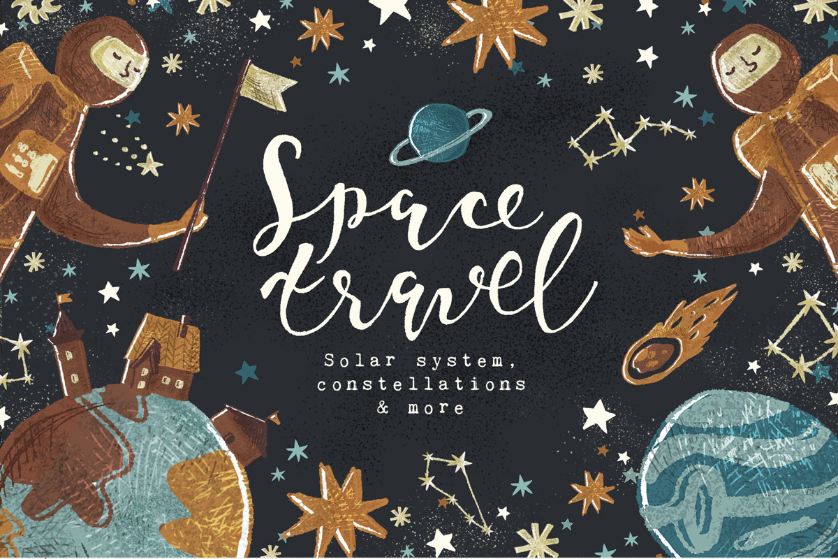 Space Travel Collection, a Decorative Illustration by Yeticrab (Photo 1 of 10)