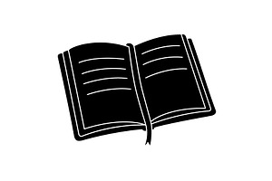Open book with ribbon bookmark in, an Education Illustration by GraphiShop