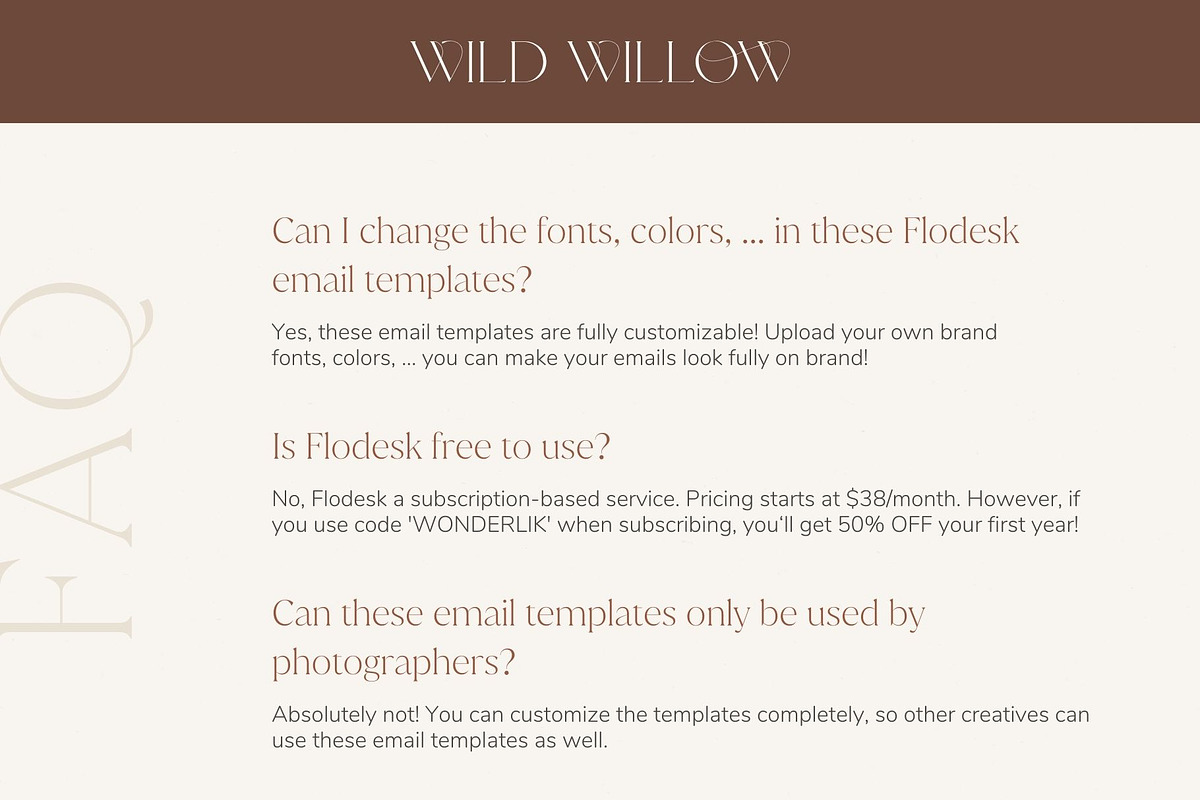 Luxury Flodesk Email Templates, an Email Template by Wonderlik Webdesign (Photo 9 of 9)