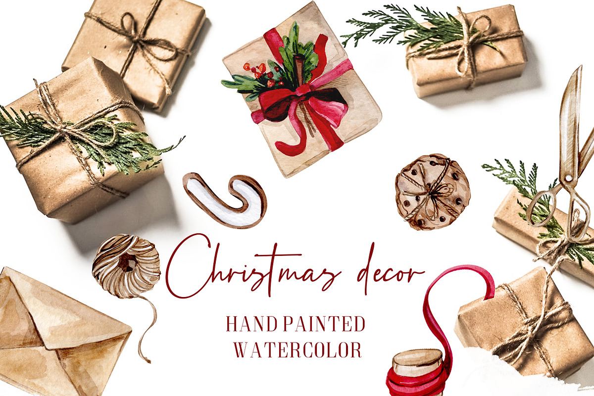 Watercolor Christmas Aesthetics, a Decorative Illustration by S_ARTLOVE (Photo 3 of 11)