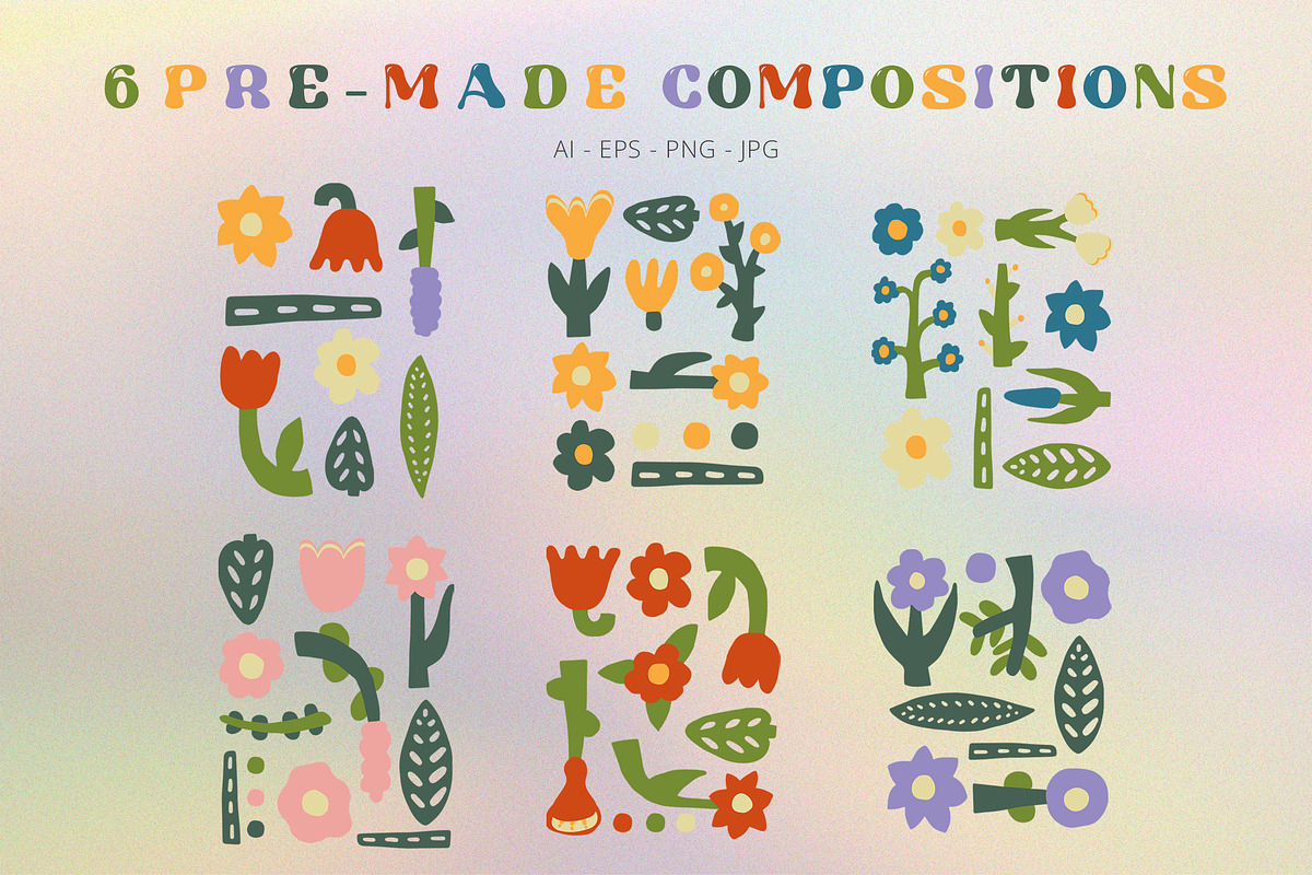 Spring Flowers Vector Collection, an Illustration by viktoriiavk (Photo 6 of 10)