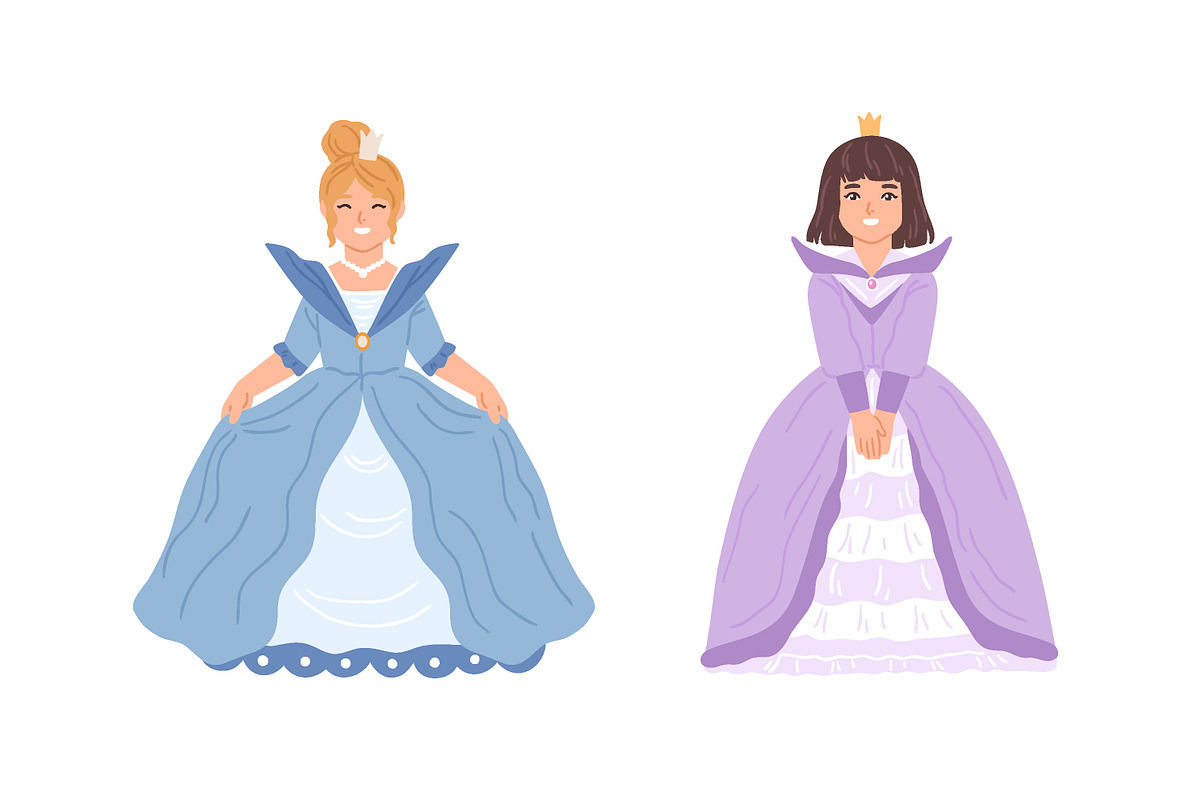 Cute little princesses set, a Person Illustration by Good Studio (Photo 3 of 4)
