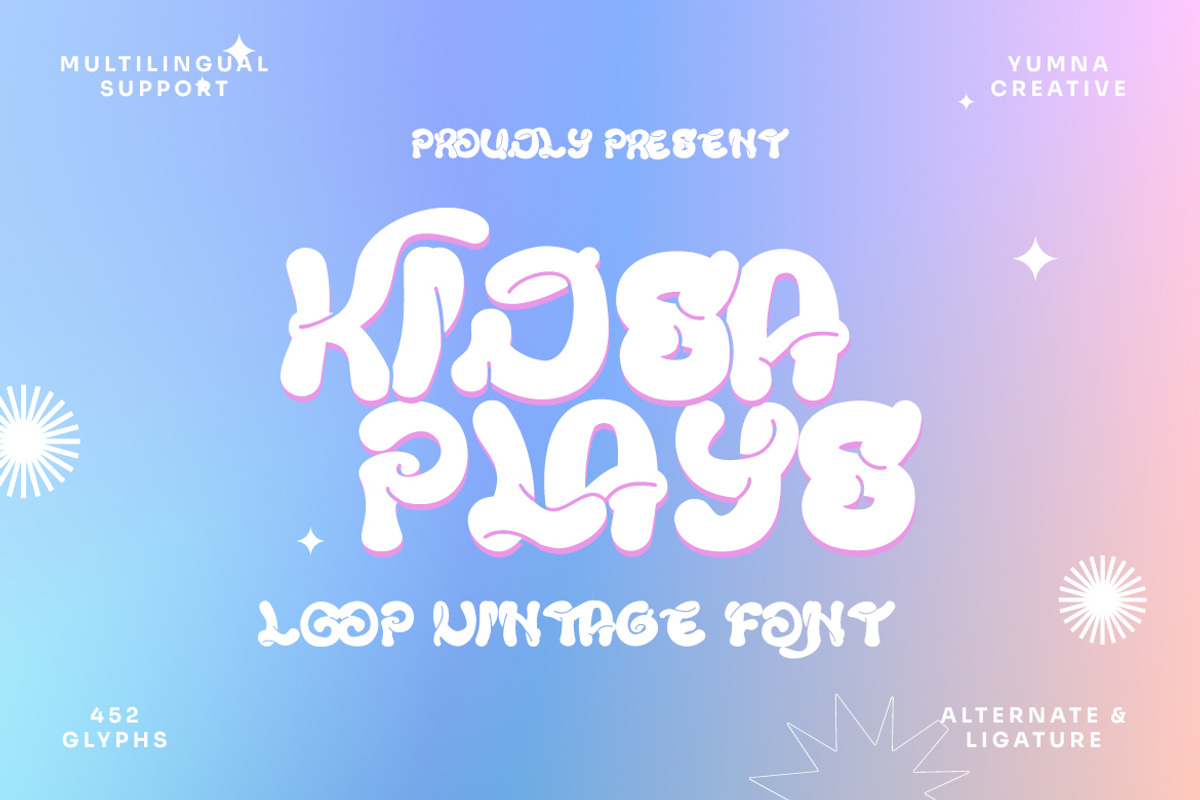 Kidsa Plays - Loop Vintage Font, a Handwritten Font by Dhabee (Photo 1 of 16)