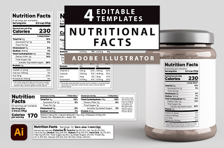 Nutritional Facts Templates, a Templates & Theme by MarkieAnn Creative
