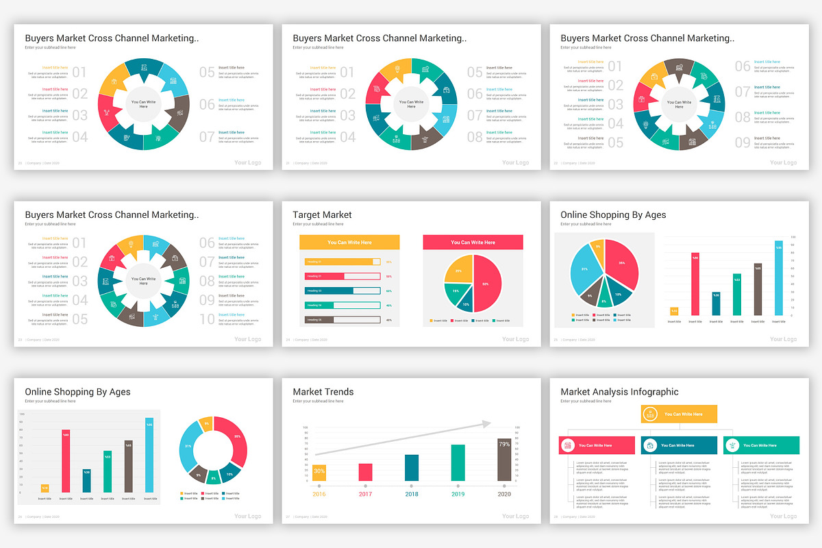Marketing PowerPoint Diagrams, a Presentation Template by SlideOne