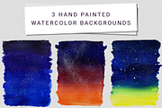 3 Watercolor Textures Starry Night, a Texture Graphic by Anne Elster Design (Thumbnail 2 of 4)