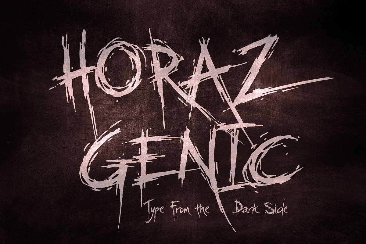 Horaz Genic - Raw Grunge Horror Font, a Handwritten Font by HypeWorksCo (Photo 1 of 15)