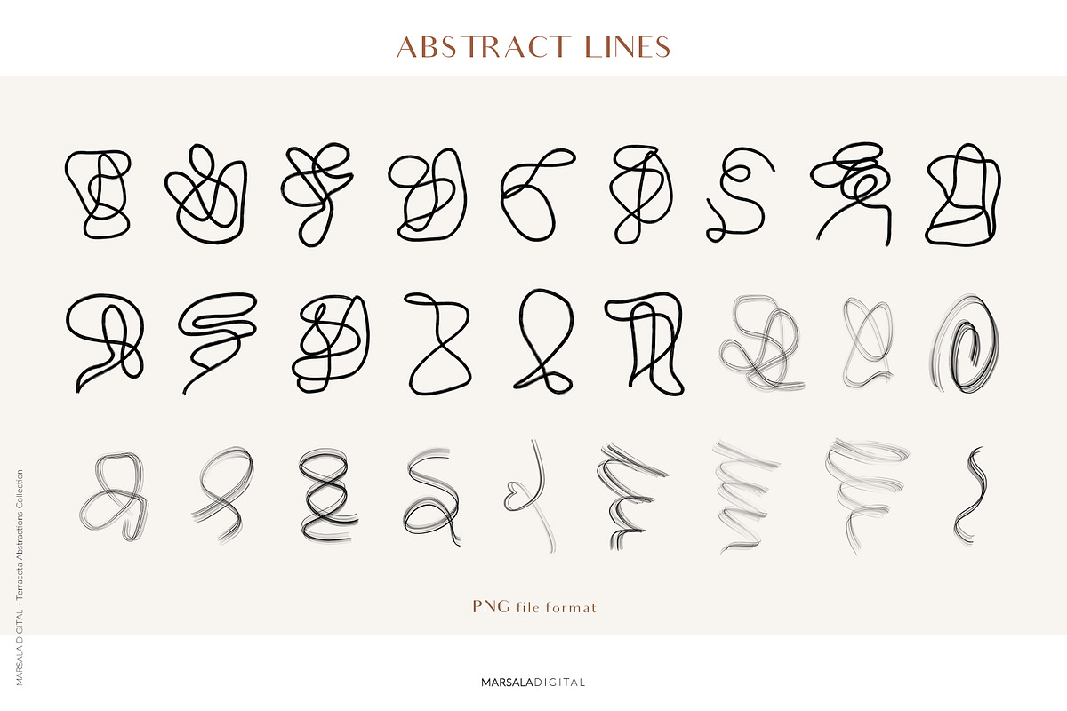 Abstract Graphic Collection Line Art, a Decorative Illustration by Kaya Fonts (Photo 11 of 14)