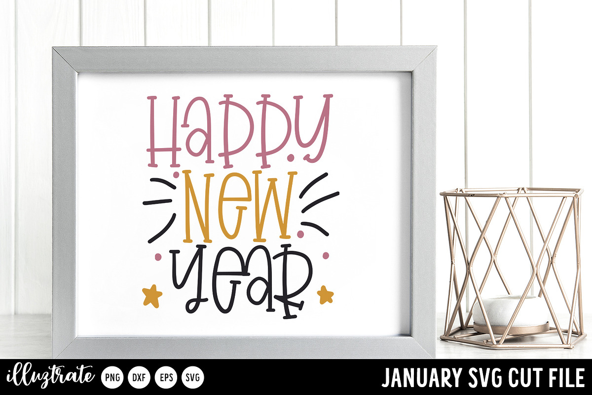 January SVG Cut Files for Cricut, an Illustration by illuztrate (Photo 2 of 12)