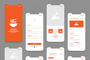Mobile App Wireframe UI UX Design, a Wireframe Template by MightyDesign (Thumbnail 2 of 6)