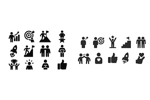 Collection of icons representing, a Person Illustration by ZinetroN