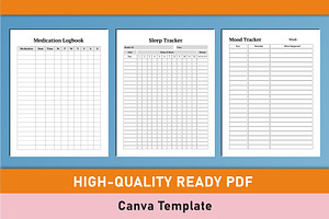 Editable ADHD Planner Canva Template