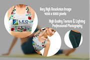 Yoga and Fitness Woman Shirt Mock Up, a Shirt Mockup by Pixel Place (Thumbnail 2 of 4)