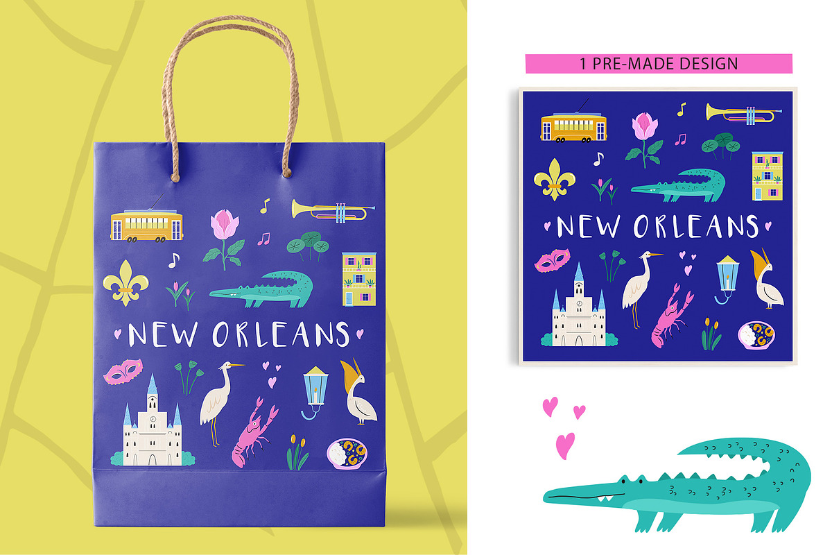 New Orleans Illustrated Map & Poster, an Illustration by danceyourlife (Photo 6 of 6)