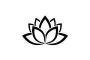 Lotus Flower Vector Icon Bundle, an Illustration by yasushie (Thumbnail 34 of 51)