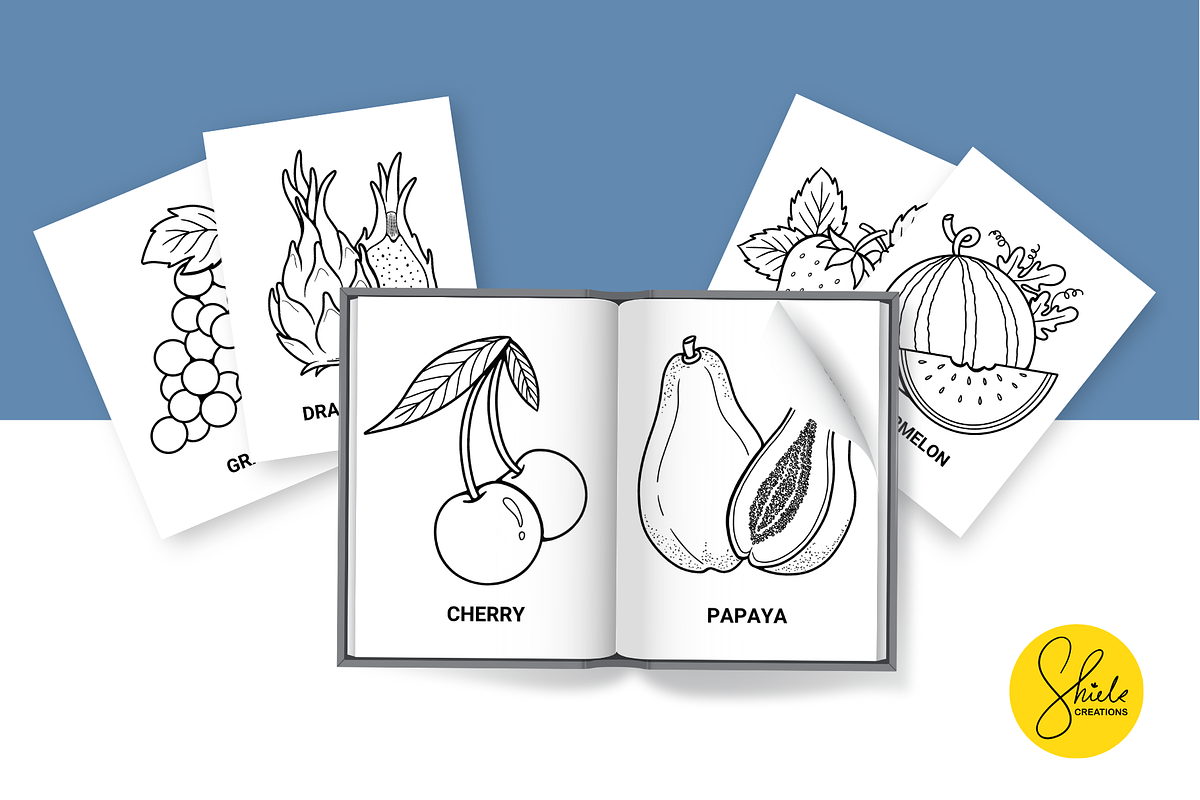Fruitful Clipart - Lineart Set, a Food Illustration by shielscreations (Photo 2 of 4)