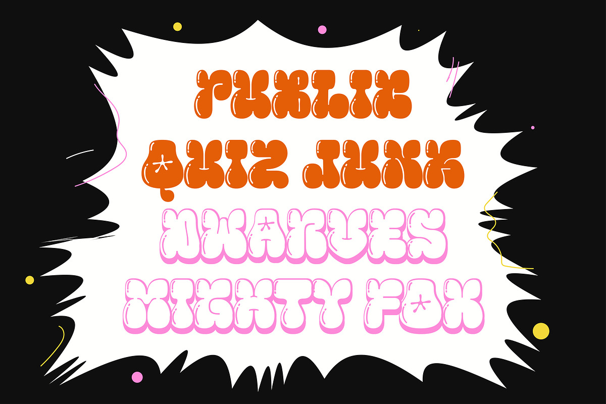 MOMO TOMO - Graffiti Pop Bubble Font, a Sans Serif Font by Casloop Studio (Photo 3 of 9)