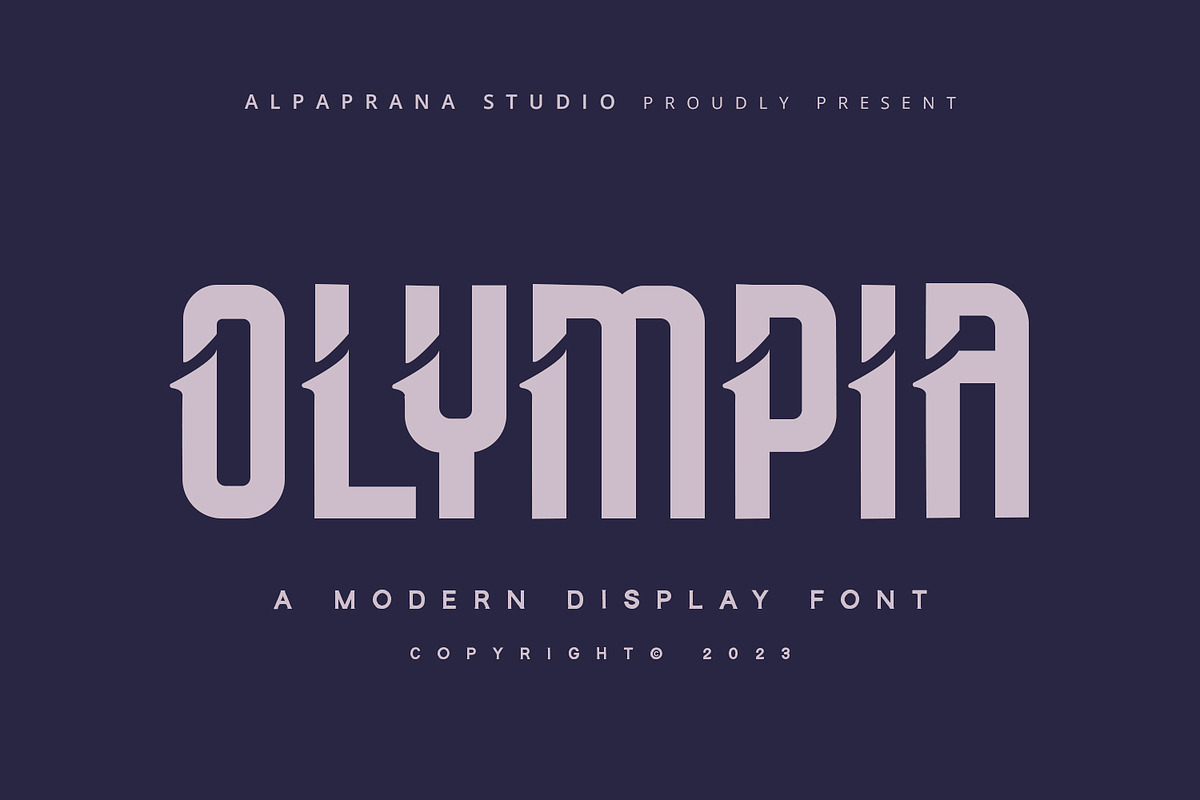Olympia - Modern Display Font, a Script Font by Alpaprana (Photo 1 of 12)