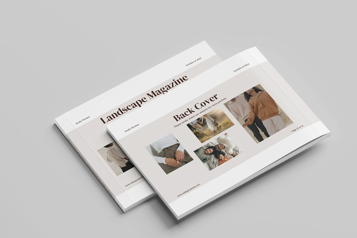 A4 Landscape Magazine Mockup, a Books & Magazine Mockup by Tokobeta (Photo 3 of 7)