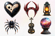 Vintage Glitter Halloween Clipart, an Icon by Dream Creation (Thumbnail 4 of 7)