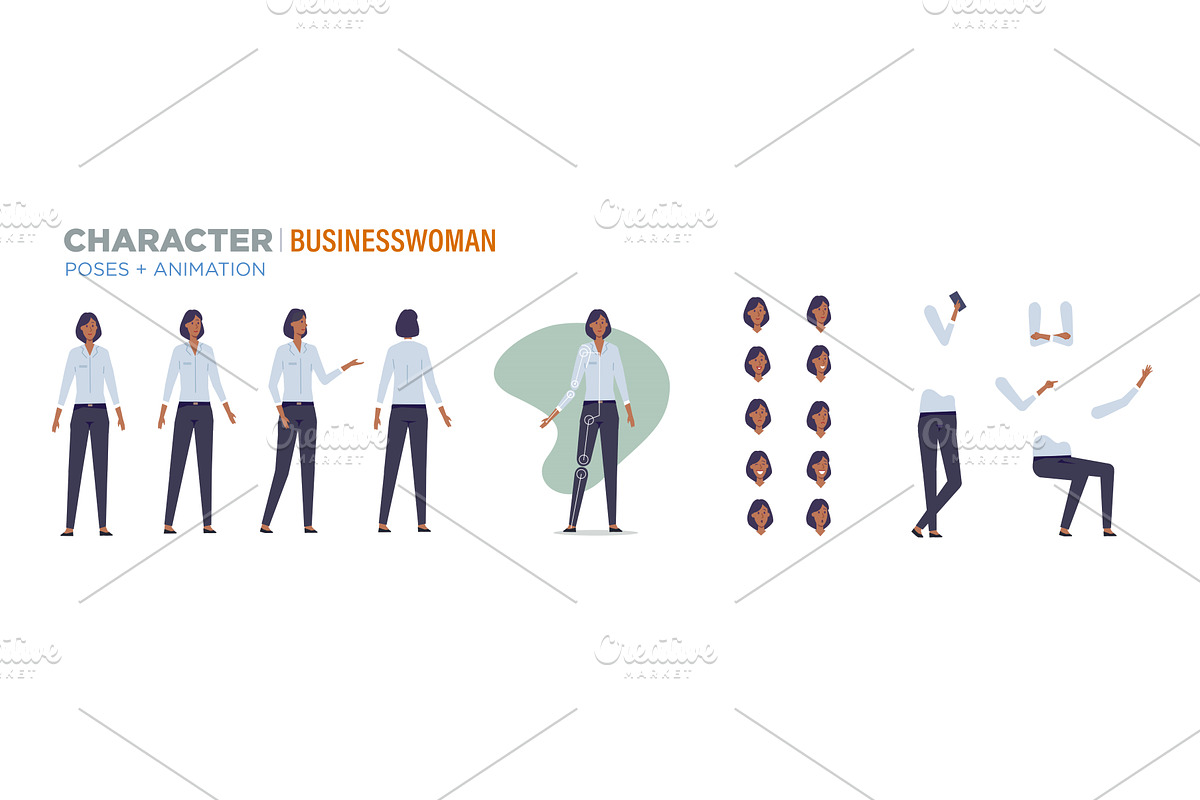 businesswoman character for, a Person Illustration by turbodesign