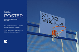 POSTER BASKET BALL MOCKUP