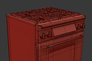 30 inch gas range cooker, a Furniture 3D Model by kjpargeterimages (Thumbnail 15 of 15)