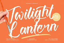 Twilight Lantern Modern Handwritten
