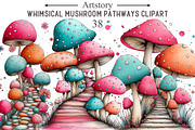 Whimsical Mushroom Pathways Clipart, an Illustration by designcity5 (Thumbnail 1 of 5)