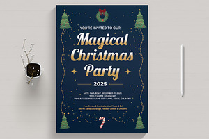 Christmas Party Invitation Flyer, a Flyer Template by MightyDesign