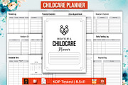 Editable Childcare Planner, a Templates & Theme by Brix Lab (Thumbnail 1 of 6)