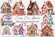 Candy Cane Houses Clipart, an Illustration by Designworld (Thumbnail 1 of 5)