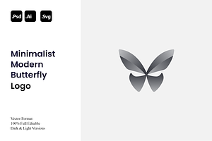 Minimalist Modern Butterfly Logo, a Branding & Logo Template by Luxury Logos