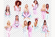 Cozy Pajama Party Clipart Set, a Healthcare Illustration by GlamArtZhanna (Thumbnail 8 of 8)