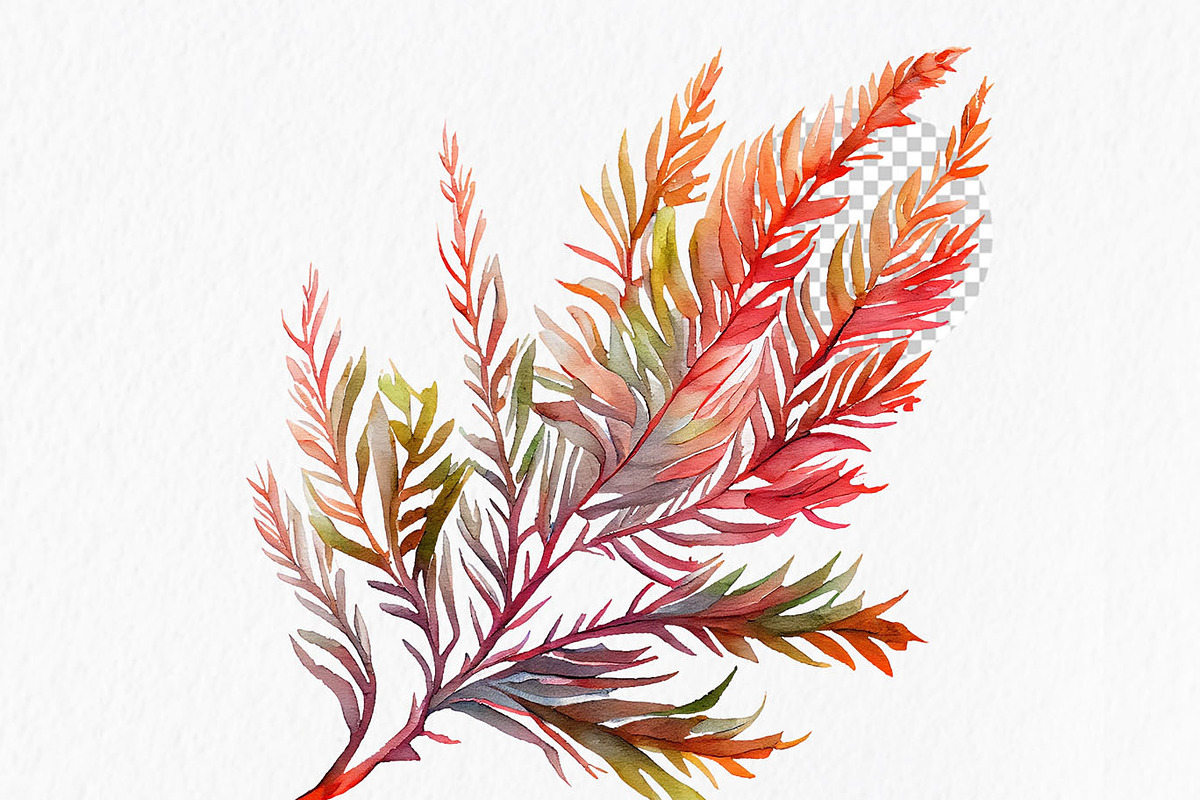 Autumn floral Watercolor Clipart PNG, an Object Graphic by MyLittleMeow (Photo 5 of 5)