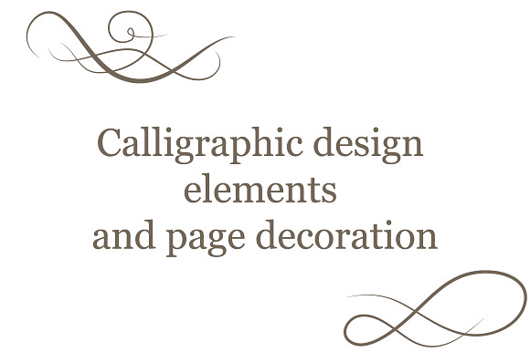 Calligraphic Design Elements