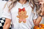 Cute Christmas Png Girly Gingerbread, an Illustration by Sublimation Artist (Thumbnail 7 of 9)