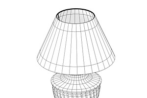 Old-style Lamp With Beige Lampshade