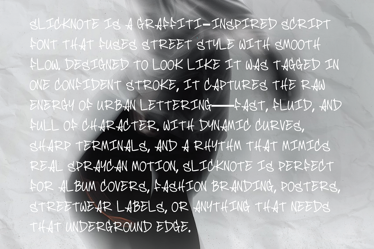 Slicknote Font, a Font by jango1015 (Photo 2 of 3)