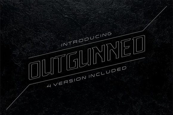 Outgunned display font in 4 versions preview 3